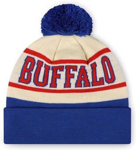 FOCO NFL Retro Team Logo Heritage Stripe Pom Beanie Hat in Saudi Arabia
