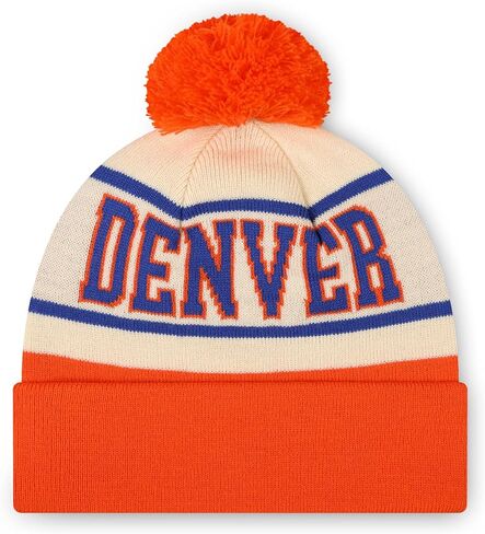 FOCO NFL Retro Team Logo Heritage Stripe Pom Beanie Hat in Saudi Arabia