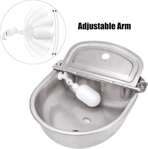 nicunom 8 حزمة صمام تعويم صغير، 1/4 بوصة صمام الكرة العائمة، صمام تعويم المياه البلاستيكية مع ذراع قابل للتعديل للتحكم التلقائي في مستوى المياه في الخزان، حوض مياه الماشية، أحواض السمك، تربية الأحياء المائية in Kuwait