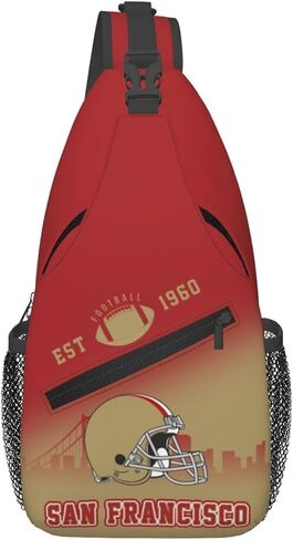 Football Sling Bag Crossbody Backpack for Women Men, Adjustable Shoulder Chest Bags Daypack for Hiking Travel Sport Fans Gifts in Saudi Arabia