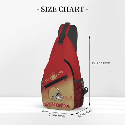 Football Sling Bag Crossbody Backpack for Women Men, Adjustable Shoulder Chest Bags Daypack for Hiking Travel Sport Fans Gifts in Saudi Arabia