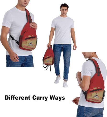 Football Sling Bag Crossbody Backpack for Women Men, Adjustable Shoulder Chest Bags Daypack for Hiking Travel Sport Fans Gifts in Saudi Arabia