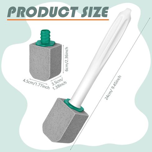 10 Pcs Pumice Stone Toilet Bowl Cleaner Toilet Pumice Stone with Long Handle Pumice Stone for Toilet Cleaning Toilet Brush Wand Refills Toilet Stone Cleaning Block for Pool Sink (Blue) in Saudi Arabia