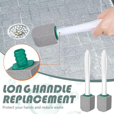 10 Pcs Pumice Stone Toilet Bowl Cleaner Toilet Pumice Stone with Long Handle Pumice Stone for Toilet Cleaning Toilet Brush Wand Refills Toilet Stone Cleaning Block for Pool Sink (Blue) in Saudi Arabia
