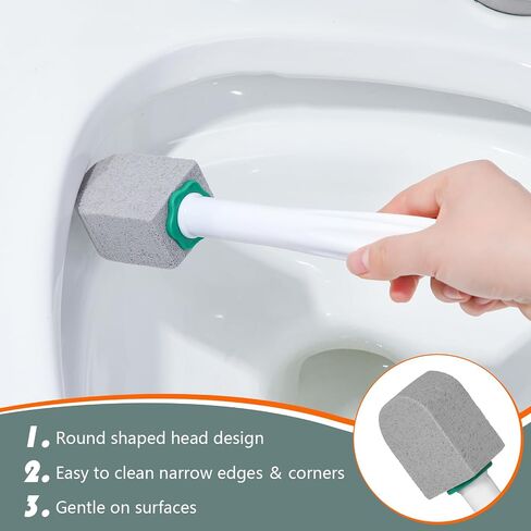 10 Pcs Pumice Stone Toilet Bowl Cleaner Toilet Pumice Stone with Long Handle Pumice Stone for Toilet Cleaning Toilet Brush Wand Refills Toilet Stone Cleaning Block for Pool Sink (Blue) in Saudi Arabia