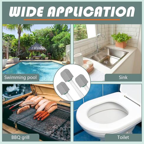 10 Pcs Pumice Stone Toilet Bowl Cleaner Toilet Pumice Stone with Long Handle Pumice Stone for Toilet Cleaning Toilet Brush Wand Refills Toilet Stone Cleaning Block for Pool Sink (Blue) in Saudi Arabia