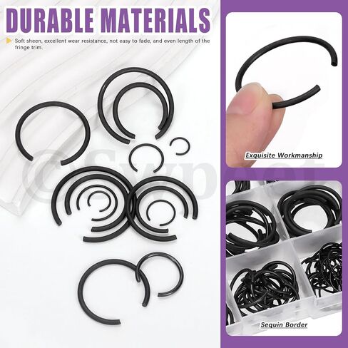 Swpeet 150Pcs 10 Sizes 10mm-26mm Carbon spring steel Manganese Steel Round Wire C-Clips External Snap Ring Assortment Kit, M10 M12 M14 M16 M18 M20 M22 M20 M24 M25 M26 Round Wire Snap Rings for shaft in Saudi Arabia