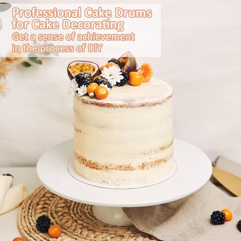 12Pcs 12 Inch Cake Drums, Round Cake Drum 12 Inch Cake Boards 12 Inch 1/2" Thick Sturdy Corrugated Cake Base for Multi-Layer Heavy, Tiered Cakes Display in Saudi Arabia