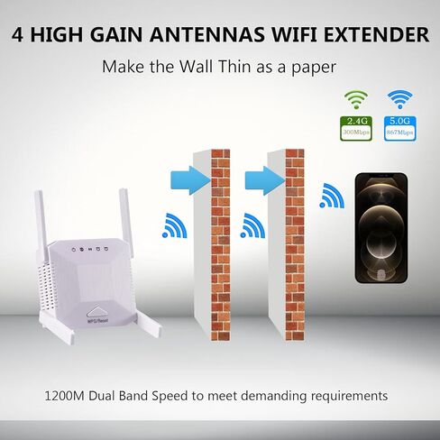 WiFi Repeater Extender Signal Booster for Home - Rapid Setup 2.4GHz Long-Range Internet Booster, 300Mbps, WiFi Extender with Ethernet Port in Saudi Arabia