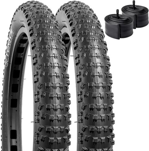YUNSCM 20" Bike Tires 20x2.60/66-406 and 20" Bike Tubes Schrader Valve Compatible with Mountain/Off Road Bike 20 x 2.5 20 x 2.6 20 x 2.70 Bicycle Tires and Tubes (P-1327) in Saudi Arabia