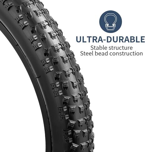 YUNSCM 20" Bike Tires 20x2.60/66-406 and 20" Bike Tubes Schrader Valve Compatible with Mountain/Off Road Bike 20 x 2.5 20 x 2.6 20 x 2.70 Bicycle Tires and Tubes (P-1327) in Saudi Arabia