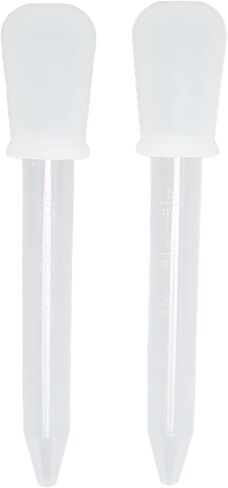 Transfer Pipettes, Pipettor Accessories 2pcs Liquid Dropper 5ml Capacity Pipette Tips Light Weight Measuring Pipettes Compact Portable Pipettes for Science Laboratory DIY Art in Saudi Arabia
