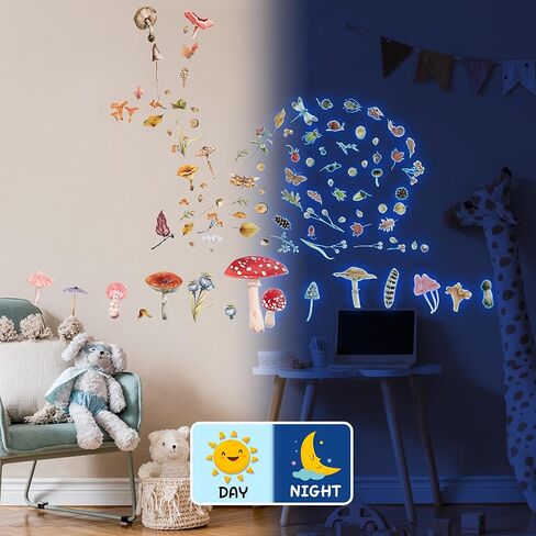 Glow in The Dark Cat Paw Wall Decals, Black and Pink Cute Puppy Paw Stickers for Kids, Removable Luminous Stickers for Ceiling, Baby Nursery Bedroom in Kuwait