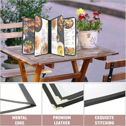 Menu Holder 10 Pack Restaurant Menu Covers Menu Covers 8.5 x 11 Inch Menu Cover Clear Viewing Surface Menu Holders for Restaurant, Bar, Cafe (1 Page 2 View) in Saudi Arabia