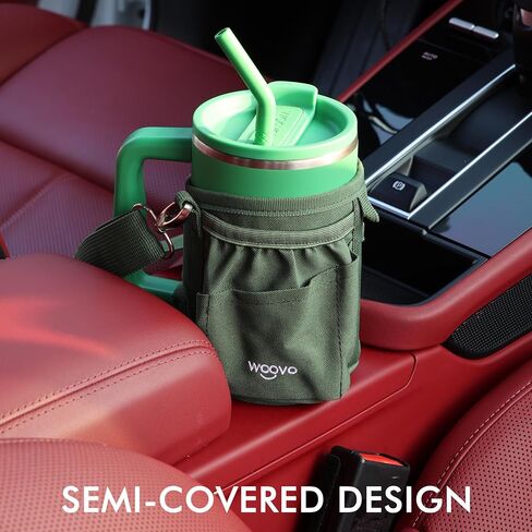 Water Bottle Carrier Bag with Strap for Stanley Cup Accessories 40oz, Elastic Phone Pocket Anti-Pilling Velcro, Insulated Water Bottle Holder Pouch with Strap for Stanley 40 oz Tumbler in Saudi Arabia