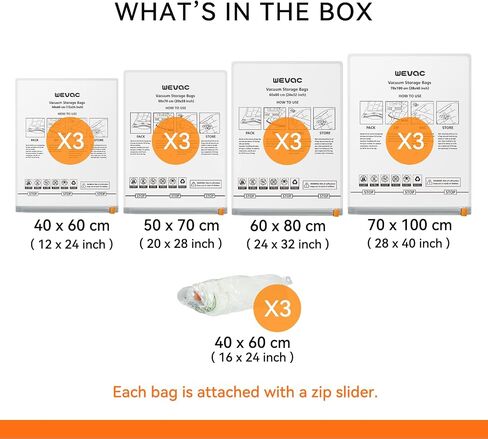 [2024 NEW] 30 Pack Vacuum Storage Bag (5 Jumbo/5 Large/5 Medium/5 Small/10 Roll) | Electric Pump | Space Saver | Rapid Vacuum | Double Zip | Clip Stopper | Clothes, Blanket Compression and Travelling in Saudi Arabia