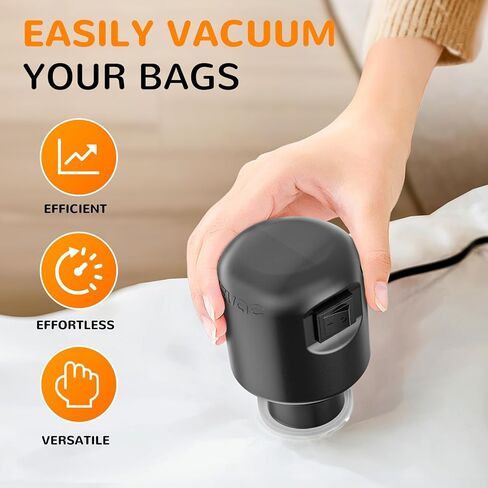[2024 NEW] 30 Pack Vacuum Storage Bag (5 Jumbo/5 Large/5 Medium/5 Small/10 Roll) | Electric Pump | Space Saver | Rapid Vacuum | Double Zip | Clip Stopper | Clothes, Blanket Compression and Travelling in Saudi Arabia