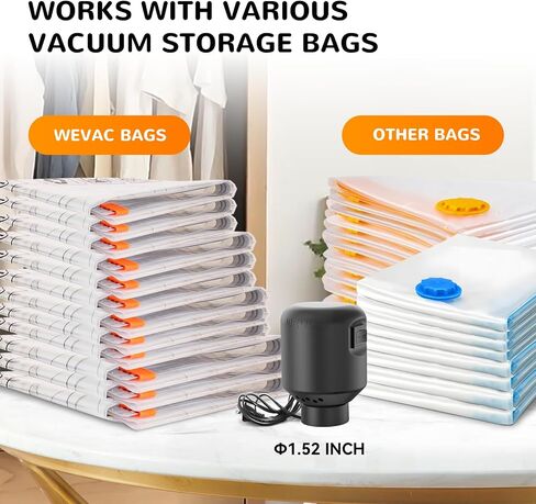 [2024 NEW] 30 Pack Vacuum Storage Bag (5 Jumbo/5 Large/5 Medium/5 Small/10 Roll) | Electric Pump | Space Saver | Rapid Vacuum | Double Zip | Clip Stopper | Clothes, Blanket Compression and Travelling in Saudi Arabia
