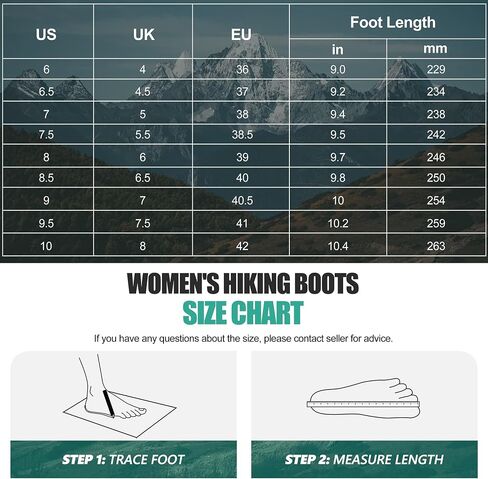 R CORD Womens Hiking Boots Waterproof Comfortable Non-Slip Hiking Boots Womens Lightweight Outdoor Trekking Camping Boots in Saudi Arabia