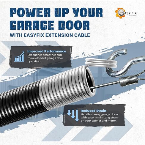 110 lb. Heavy-Duty Double-Looped Garage Door Extension Spring (2-Pack) - White | Springs for Overhead Garage Door Hardware Repair | Minimum 30,000 Cycles for 7' Feet Garage Door in Saudi Arabia