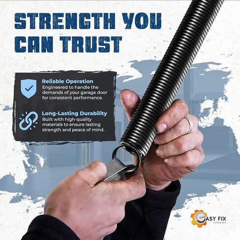 110 lb. Heavy-Duty Double-Looped Garage Door Extension Spring (2-Pack) - White | Springs for Overhead Garage Door Hardware Repair | Minimum 30,000 Cycles for 7' Feet Garage Door in Saudi Arabia