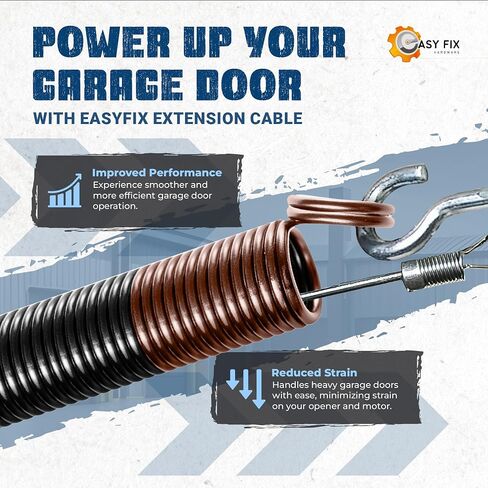 110 lb. Heavy-Duty Double-Looped Garage Door Extension Spring (2-Pack) - White | Springs for Overhead Garage Door Hardware Repair | Minimum 30,000 Cycles for 7' Feet Garage Door in Saudi Arabia