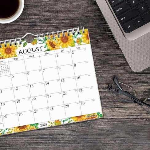 CRANBURY Small 8x6" Wall Calendar 2025-2026 (Floral), Use July 2025 to Dec 2026, Mini Monthly Hanging Calendar, Gorgeous Flower Designs, Use on Bulletin Board, Fridge, or on Desk, Includes Stickers in Saudi Arabia