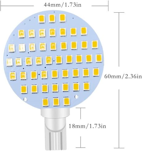 GRV T10 921 194 LED Bulb 24-5050 SMD lamp Super Bright AC 12V /DC 12V -24V for RV Boat Iandscaping Ceiling Dome Interior Lights Warm White (2nd Generation) Pack of 2 in Saudi Arabia