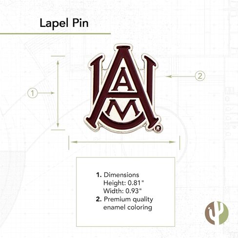 صبار الصحراء ألاباما A&M University دبابيس التلبيب بولدوج AAMU شعار المينا مصنوعة من المعدن (دبوس A) in Saudi Arabia