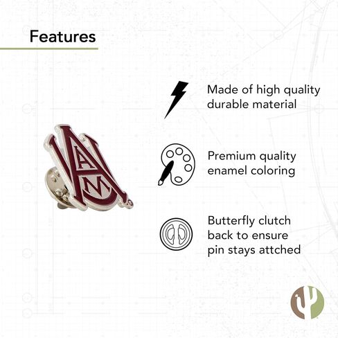 صبار الصحراء ألاباما A&M University دبابيس التلبيب بولدوج AAMU شعار المينا مصنوعة من المعدن (دبوس A) in Saudi Arabia