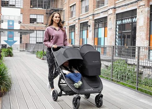 عربة أطفال فردية Baby Jogger City Mini GT2، سلسلة صديقة للبيئة، ضباب أردوازي، استخدام في أربعة اتجاهات مع محولات مقعد السيارة للرضع متضمنة in Saudi Arabia