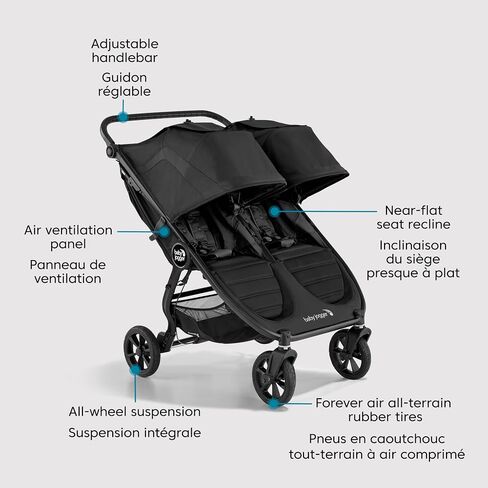 عربة أطفال فردية Baby Jogger City Mini GT2، سلسلة صديقة للبيئة، ضباب أردوازي، استخدام في أربعة اتجاهات مع محولات مقعد السيارة للرضع متضمنة in Saudi Arabia