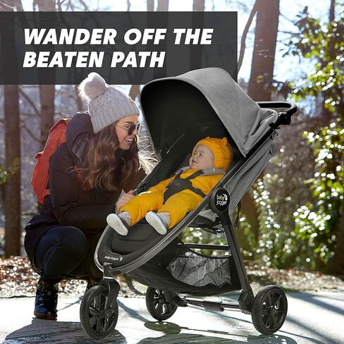 عربة أطفال فردية Baby Jogger City Mini GT2، سلسلة صديقة للبيئة، ضباب أردوازي، استخدام في أربعة اتجاهات مع محولات مقعد السيارة للرضع متضمنة in Kuwait