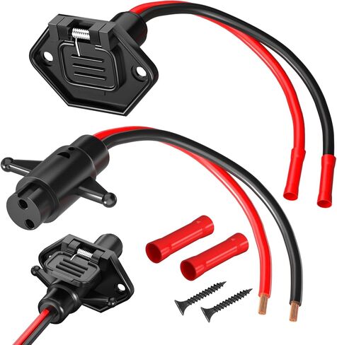 مجموعة قابس ومقبس محرك التصيد من BetyBedy، مجموعة مقابس محرك التصيد 12 فولت 8 قياسات، مقبس توصيل سريع لمحرك التصيد ذكر وأنثى، مقبس توصيل سريع لمعظم محركات التصيد، محرك القارب الكهربائي in Kuwait