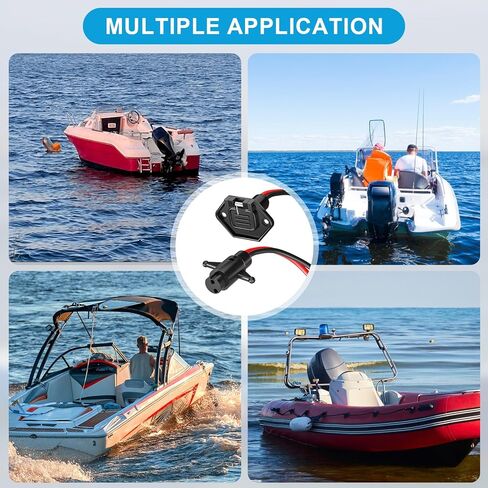 مجموعة قابس ومقبس محرك التصيد من BetyBedy، مجموعة مقابس محرك التصيد 12 فولت 8 قياسات، مقبس توصيل سريع لمحرك التصيد ذكر وأنثى، مقبس توصيل سريع لمعظم محركات التصيد، محرك القارب الكهربائي in Kuwait