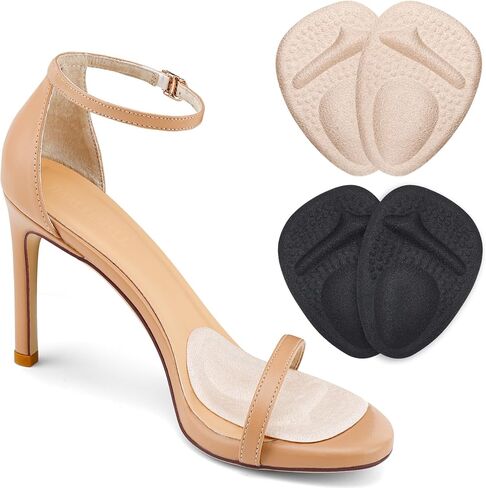 Ball of Foot Cushions, Metatarsal Pads Women, High Heels Non-Slip Comfort Pads, Shoe Support for Metatarsalgia Mortons Neuroma Pain Relief (2 Pairs,Beige) in Saudi Arabia
