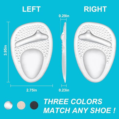Ball of Foot Cushions, Metatarsal Pads Women, High Heels Non-Slip Comfort Pads, Shoe Support for Metatarsalgia Mortons Neuroma Pain Relief (2 Pairs,Beige) in Saudi Arabia
