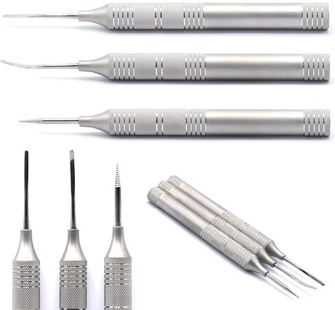 أدوات طب الأسنان المهنية زرع العظم السمحاقي المصعد | تقويم الأسنان PDL | نشر استخلاص الجذر جراحيًا (مجموعة من التيتانيوم المرن من 3 قطع) in Kuwait