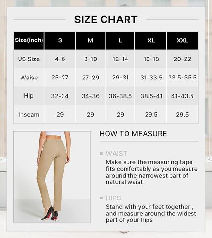 Women's Yoga Dress Pants Stretch Business Casual Work Slacks Office Golf Trousers Pants Straight Leg 4 Pockets in Kuwait