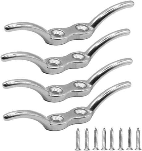 Boat Cleat, 4 6 inch Dock Cleat 316 Stainless Steel Marine Grade, Rope Cleat -Include Mounting Screws in Saudi Arabia