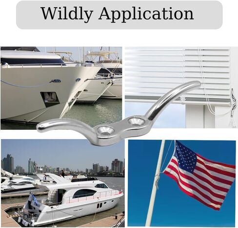Boat Cleat, 4 6 inch Dock Cleat 316 Stainless Steel Marine Grade, Rope Cleat -Include Mounting Screws in Saudi Arabia