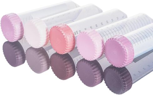 15mL Centrifuge Tubes with 5-Color Screw Caps,Racked[2Recycle Racks*25Tubes],USP VI Grade Polypropylene,Max RCF 12,000xg,Gamma Sterile,PCR Clean,Autoclavable(50PCS, 15mL Racked) in Saudi Arabia