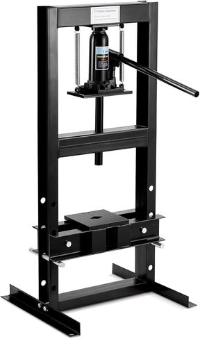 6-Ton Hydraulic Press, Heavy Duty H-Frame Benchtop Hydraulic Shop Press with Press Plates, Adjustable Working Table Height, Black in Saudi Arabia