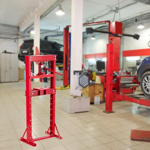 6-Ton Hydraulic Press, Heavy Duty H-Frame Benchtop Hydraulic Shop Press with Press Plates, Adjustable Working Table Height, Black in Saudi Arabia