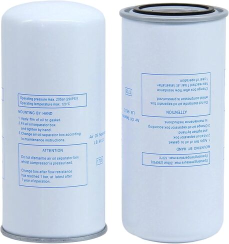 فلتر خرطوشة فاصل الزيت LB962/2 يستبدل 6221347800، 2205406508، 4930658131، 9056292، 410151022، R7432، 7211960000، AS2451 متوافق مع ضاغط الهواء أطلس كوبكو (عبوة من 1) in Kuwait