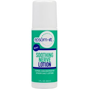 Epsom-It Soothing Nerve Lotion - Roll On Epsom Salt Magnesium Lotion, Topical Magnesium Cream with Capsaicin & Arnica for Tired Muscles, Restless Legs and Sleep, 3oz