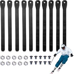 Pack 10 Snowboard Ankle Ladder Strap Binding,Snowboard Binding Ladder Straps for Snowboard Strap-in System,Snowboard Binding Straps Replacement...