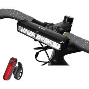 Super Bright LED Bike Light, 5+4 Mode Type-C Rechargeable Bicycle Light Set, Waterproof Safety Bicycle Front Light and Rear Light, Suitable for Road, Mountain, Night Riding