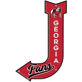 Hangtime UGA Univesity of Georgia Garage Sign, Vintage Metal Collegiata Wall Art Decor, 11.5 in. x 17.5 in, Fan gear