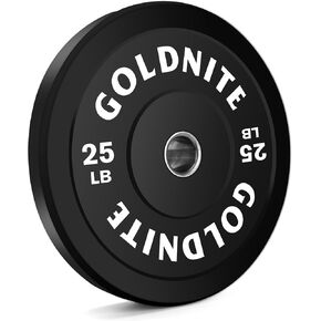 Weight Plates Set 10/15/25/35/45/55LB Rubber Olympic Bumper Plates with Steel Grip Black Weights Plates for Strength Training & Crossfit Fit 2" Barbells Virgin Rubber Weights